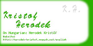 kristof herodek business card